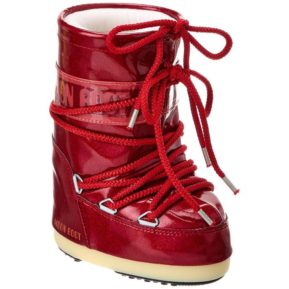Moon Boot Icon Jr Glitter Boot, Red